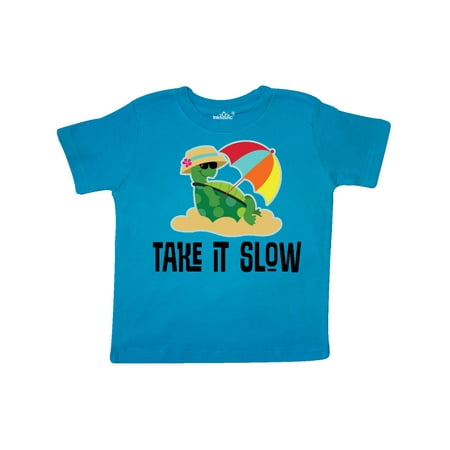 

Inktastic Turtle Take it Slow Gift Toddler Boy or Toddler Girl T-Shirt