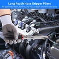 thumbnail image 3 of 3 PCS Hose Gripper Pliers, 1/4-Inch 1/2-Inch 3/4-Inch Hose Removal Pliers, 11 Inches Long Reach O Shape Tip Serrated Jaw Pliers, Automotive Hose Removing Pliers, Offset Spark Plug Boot Repair Tool, 3 of 6