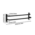 thumbnail image 2 of Black Space Aluminum Towel Rack, Towel Rod, Pole Bathroom Upper And Lower Pole, Towel Rack, Towel Rack, 2 of 2