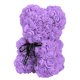 thumbnail image 2 of Bonita flor de rosa artificial con forma de oso y lazo, regalo perfecto para el día de San Valentín (púrpura), 2 of 10