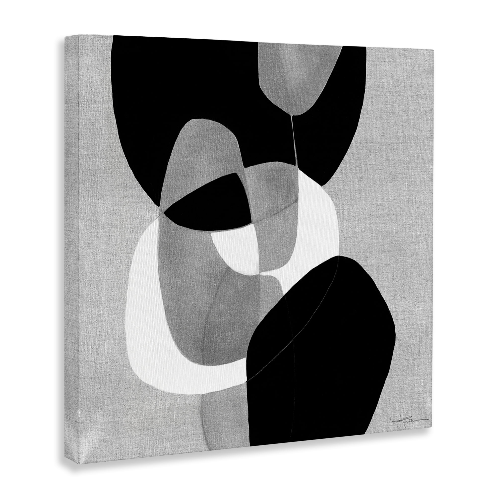 Stupell Industries Abstract Sharp Cutouts Abstract Painting Wrapped Canvas Art Print Wall Art, 17 x 17