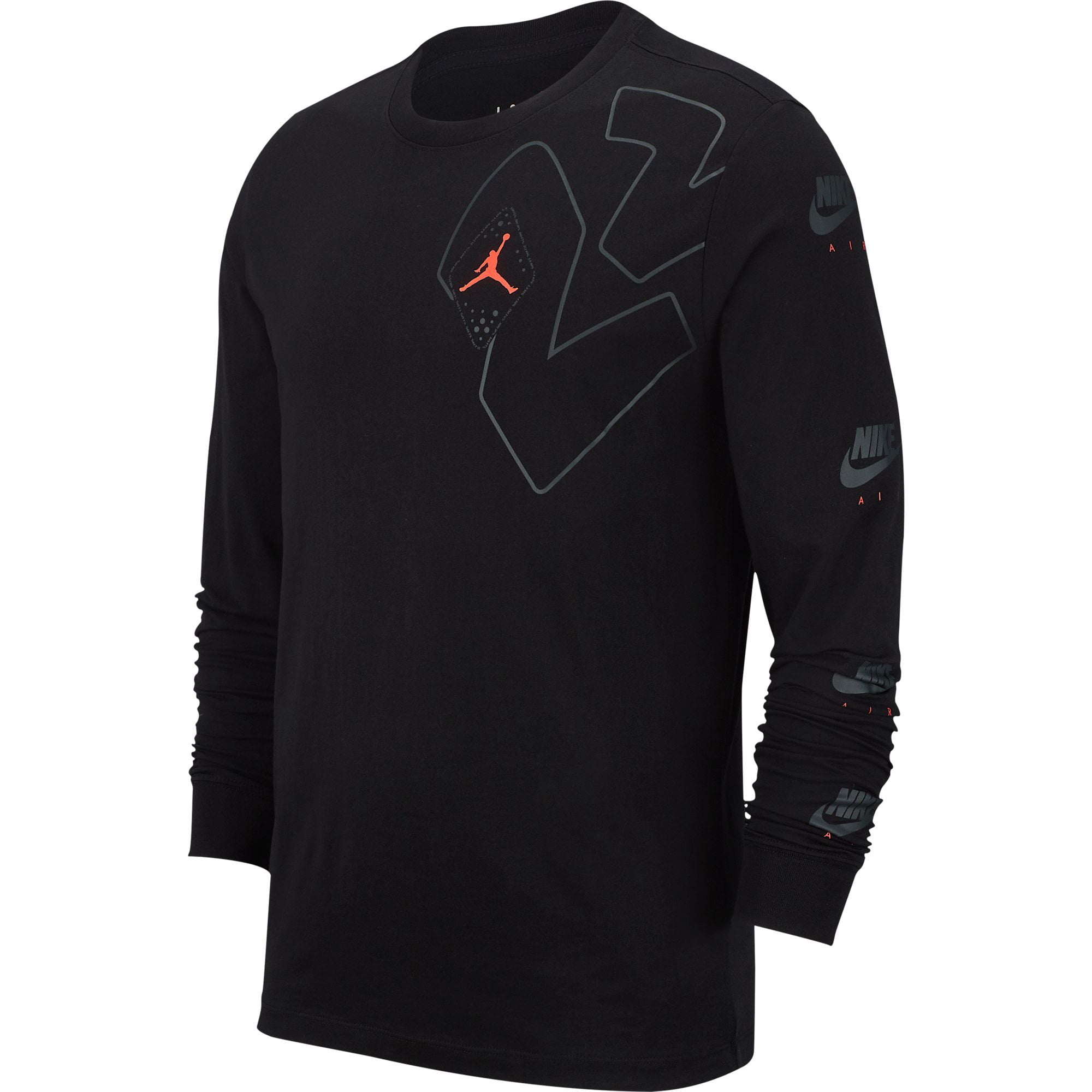 Air Jordan 6 Legacy Mens Long Sleeve T Shirt Black Bv5407 010