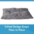 thumbnail image 3 of Vibrant Life Medium Tufted Plush Dog Bed, Gray Lattice, 3 of 7