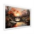 thumbnail image 2 of Designart "Daybreak Over Bridges" Bridges Picture Framed Canvas Art Print, 2 of 5