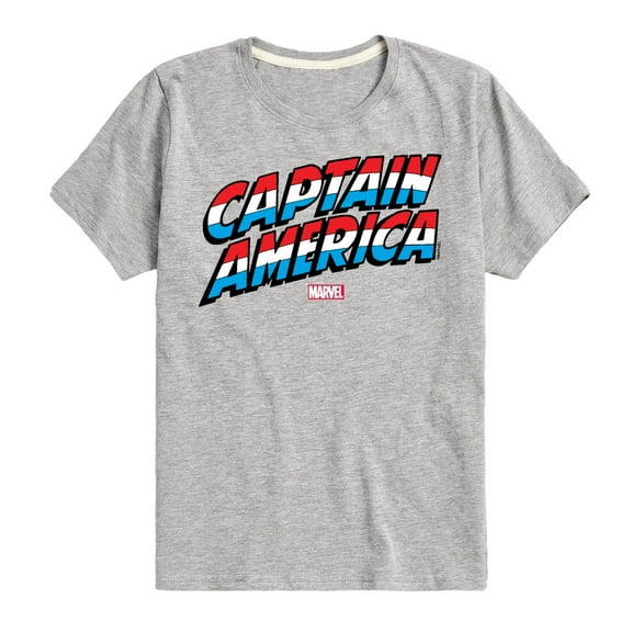 Marvel Captain America - Logo Type - Toddler and Youth Short Sleeve Graphic T-shirt