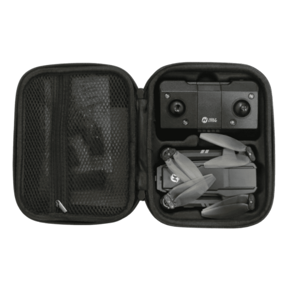 Foldable FPV Drone 1080P WiFi Camera, Long Battery, Auto Hover + Carrying Case