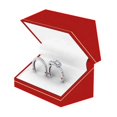 thumbnail image 3 of Dazzlingrock Collection 1.00 Carat (ctw) 14k Round & Princess Cut 3 Stone Diamond Ladies Engagement Ring Matching Wedding Band Set 1 CT, White Gold, Size 7.5, 3 of 3