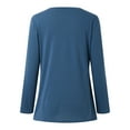 thumbnail image 3 of SNKSDGM Women's Plus Casual Easter Shirts off The Shoulder Tops for Women Loose fit Women's Tunic Top Round Neck Thin Solid Color Loose Long Sleeved T Shirt Shirt Short Sleeve Shirts for Women Work, 3 of 8
