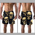 thumbnail image 3 of luoweisi Men's Beach Shorts Quick Dry Swim Trunks with Mesh Lining Skull L, 3 of 5