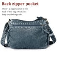 thumbnail image 6 of AOUNQ Crossbody Bags for Women,Retro Denim Bag,Ladies Leather Purses and Handbags,Fashion Shoulder Bag Hobo Bag Pocketbooks,Blue, 6 of 8
