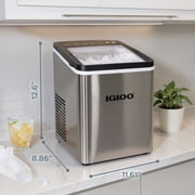 Igloo 26-Pound Automatic Portable Countertop Ice Maker Machine, Stainless Steel