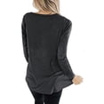 thumbnail image 3 of Women's V Neck Casual Tops Long Sleeve Fall Sweater Shirts, 3 of 3