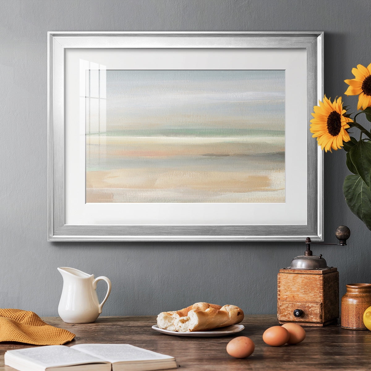 Soft Far Field Premium Framed Print - Ready to Hang