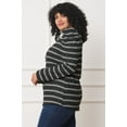thumbnail image 6 of Double Stripe Long Puffed Shoulder Sleeve Top | S-3X, 6 of 15