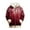 Watermelon Red, variant on Men's and Women's Unisex Fashion Casual Top, Solid Color Long Sleeve Hoodie Sweatshirt with Pet Pocket and Christmas Print,Dark Purple,M