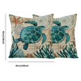 thumbnail image 5 of 4 piezas Funda de cojín con patrones de animales marinos Funda de almohada estampada con pulpo, caballo y tortuga marina para sofá cama, 5 of 5