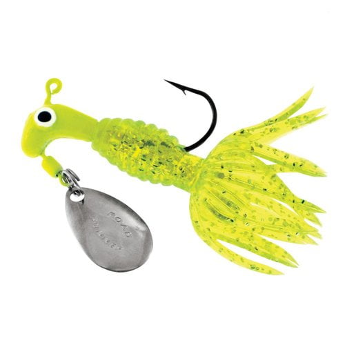 Road Runner Crappie Tamer, Chartreuse Sparkle, Underspin Fishing Jig