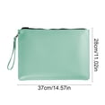 thumbnail image 3 of Document Bag 11*14.6 Inch PU Leather Bank Deposit Cash Pouches for Coins, Bills, Checks, Invoices, Cosmetics, Tool (Green), 3 of 6