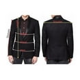 thumbnail image 2 of Men's Smoking Quilted Jacket Red Velvet Blazer Hosting Evening Dinner Party Wear Coat, 2 of 3