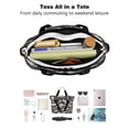 thumbnail image 4 of Tote Bag for Women - Halloween Spooky Elements Shoulder Bag - Large Utility Work Duffle Bag with Zipper Handbag for Travel, Work, Sprots, 4 of 5