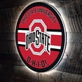 thumbnail image 5 of Ohio State Buckeyes 15" Round LED Lit Wall Sign, 5 of 5