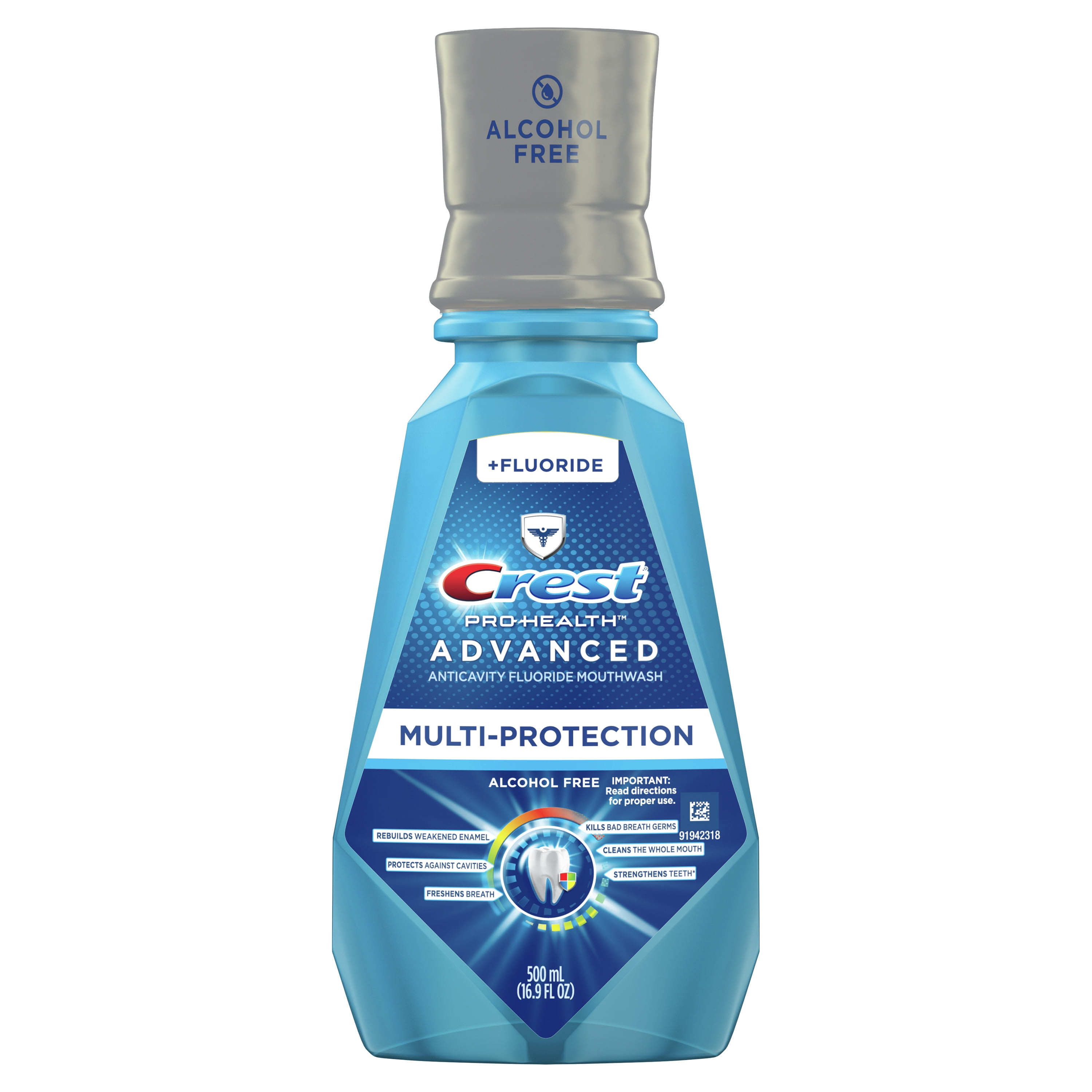Crest Pro Health Advanced Mouthwash, Alcohol Free, Mint, 16.9 fl oz
