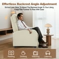thumbnail image 3 of Korser Sillón Reclinable Push Back con Masaje y Calefacción, Silla Individual para Adultos con Reposapiés de Cuero Sintético para Sala de Estar,Beige, 3 of 6