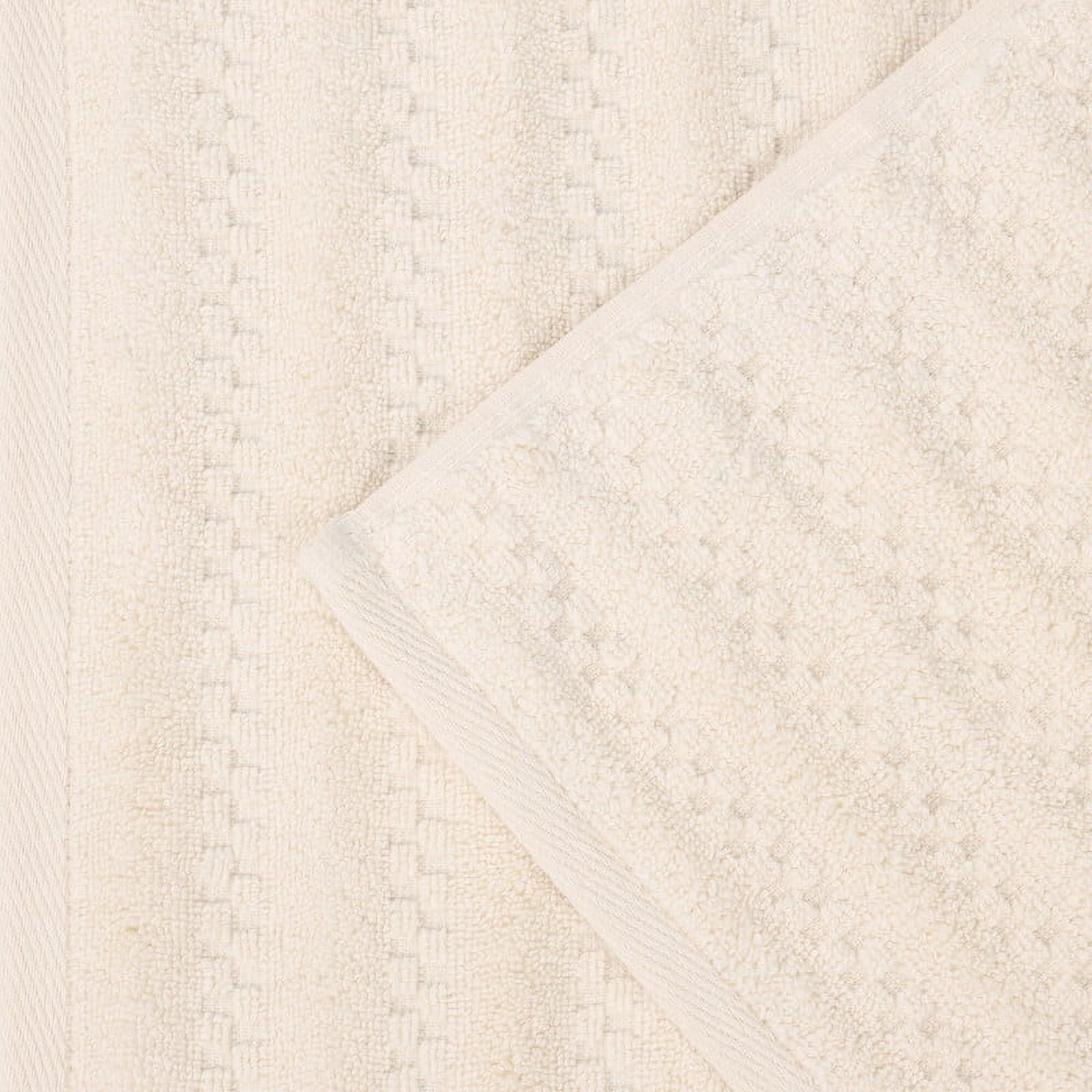 Superior Zuma Zero Twist Absorbent Hand Towels, Set of 6, Ivory