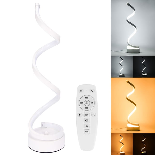Lámpara De Mesa Led Espiral Moderna Lámpara De Escritorio Led Curva Regulable Inteligente Diseño Minimalista Contemporáneo Luz Blanca Cálida Lámpara De Modelado Led De Acrílico Minnieouse HA025719-04