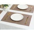 thumbnail image 4 of Unique Bargains Set of 8 Washable Wipeable Heat Resistant Table Placemat Champagne 18x12in, 4 of 6