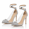 thumbnail image 3 of Frida Silver Women's Slingback Kitten Heels Closed Pointed Toe Wedding Party Dress Pumps Shoes, 3 of 3