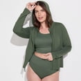 thumbnail image 5 of Lands' End Women's Plus Size SunShade UPF 50 Hooded Zip Front Rash Guard, 5 of 6