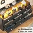 thumbnail image 4 of Winkalon 9 Drawer Dresser with LED Light & Charging Station, 63" Long Modern Dresser with 9 Drawers for Bedroom, Wooden Dresser Large Closet of Drawers, 4 of 9