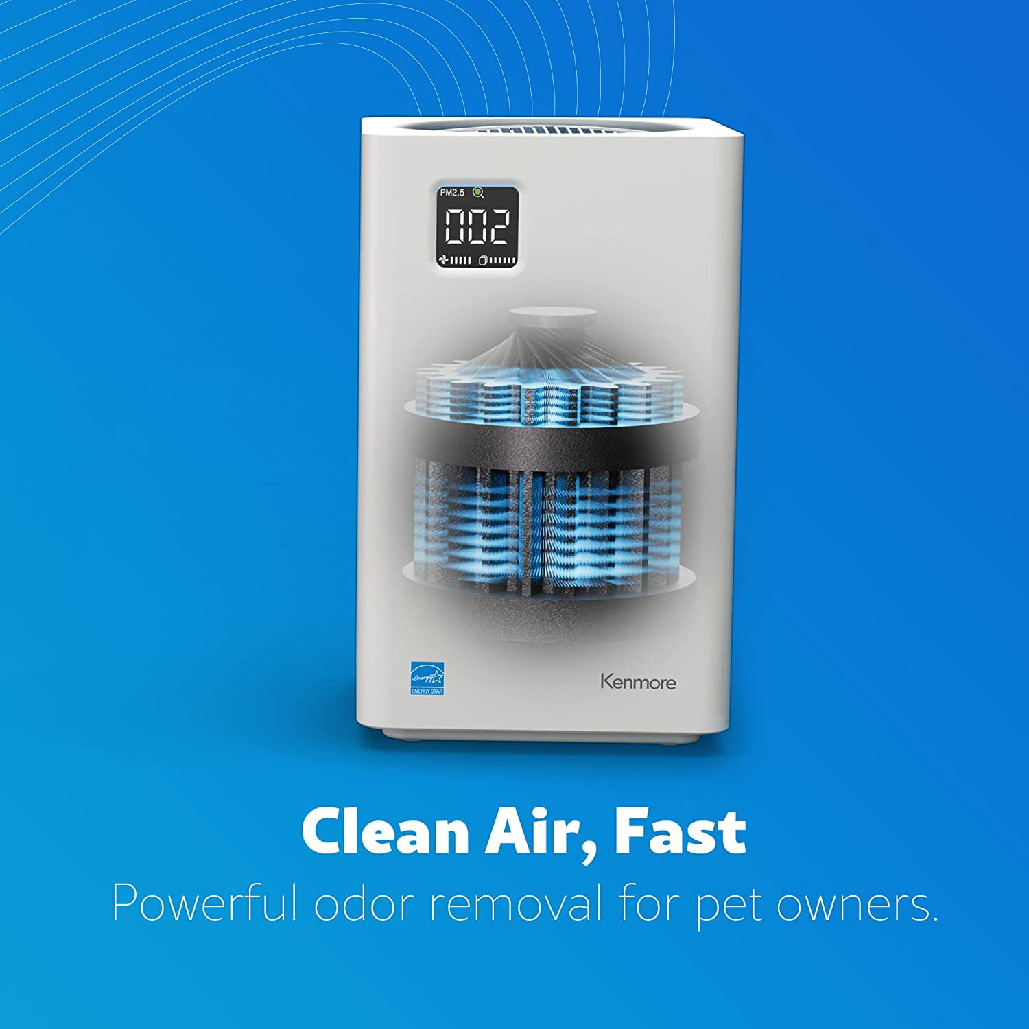 Kenmore 1200 sq ft HEPA Air Purifier, White