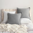 thumbnail image 4 of Ntbay 2 Pack Breathable Cotton Euro Pillow Shams,3 Layer Muslin Decorative Square Pillow Covers with Envelope Closure, 26" x 26", Gray Geometric, 4 of 5