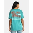 thumbnail image 3 of Red Hot Chili Peppers Women's Front Back Graphic Band Tee with Short Sleeves, Sizes XXS-XXL, 3 of 5