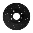 thumbnail image 2 of KarParts360 For Renault Scala 2011 2012 2013 Brake Rotor Front, Driver Side | Cast Iron | Vented | Black Finish | Drilled And Slotted Style | 68 Millimeters/2.68 Inches Center Hole Diameter, 2 of 6