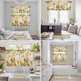 thumbnail image 6 of Sunflower Bee Kitchen Curtains Sets for Windows 24 Inch Length, Summer Gnomes Hydrangea Floral Rod Pocket Window Treatments Tier Curtains and Valances Set for Bedroom/Bathroom, 6 of 8