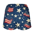 thumbnail image 4 of 4th of July Women's Comfy Summer Beach Shorts Casual Sports Shorts Yoga Short Pants with Elastic Drawstring & Pockets, 4 of 4