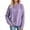 Z39 Purple, variant on Mifsaly Womens Fuzzy Fleece Sweatshirt Crewneck Long Sleeve Cable Knit Pullover Sweater Textured Loose Fit Fall Winter Warm Clothes Purple,Free Size