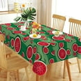 thumbnail image 5 of Summer Watermelon Rectangle Tablecloth 60 x 84 Inch, Red Green Cartoon Mouse Melon Decorative Table Cloth Dining Table Cover, Seasonal Dinner Party Picnic Decoration, 5 of 5