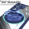 thumbnail image 2 of Dteck Magnetic Clear Case for Samsung Galaxy A26 5G,Shockproof TPU+PC Case Built-in Camera Lens Protector Compatible with Mag Safe Transparent Rotating Ring Stand Cover,Blue, 2 of 7