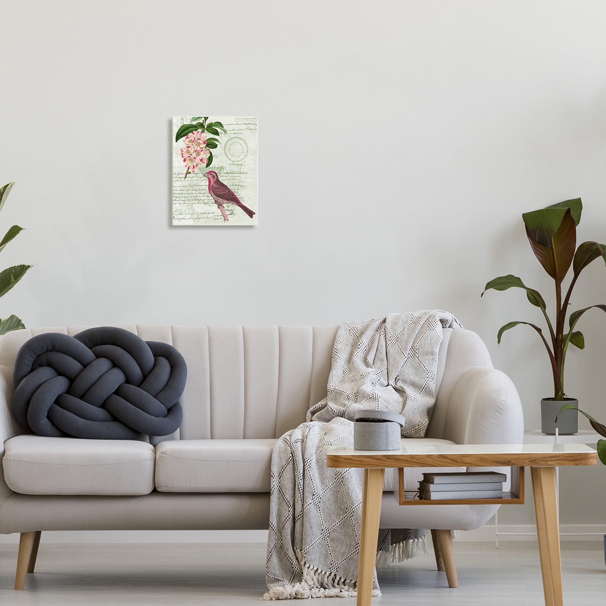 Antique Bird House Patent Vintage Tree Florals Rosy-Finch 10 in x 15 in Framed Painting Art Print, by Stupell Home Décor
