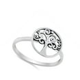 thumbnail image 4 of Filigree Cutout Tree of Life Ring .925 Sterling Silver Band Jewelry Female Male Unisex Size 5, 4 of 4