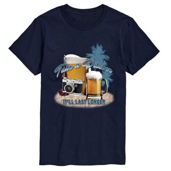 Instant Message - Beer Take a Pitcher Short Sleeve Graphic T-Shirt