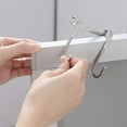 thumbnail image 5 of Over The Door Hook 3 Pack, Stainless Steel SUS304 Multiple Use Over Cabinet Hook Narrow Door Double Hooks for Kitchen, Bathroom, Drawer, Wardrobe to Hang Towel, Coat, Robe, Umbrella, Bags etc, 5 of 5