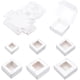 thumbnail image 1 of Paquete de 24 cajas de regalo de papel kraft con ventana, 6 cajas cuadradas de mármol blanco de varios tamaños para dulces, jabones, dulces y recuerdos de fiesta., 1 of 6
