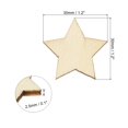 thumbnail image 2 of Estrellas de madera de 30 mm, paquete de 100 recortes de madera en blanco, 2 of 5