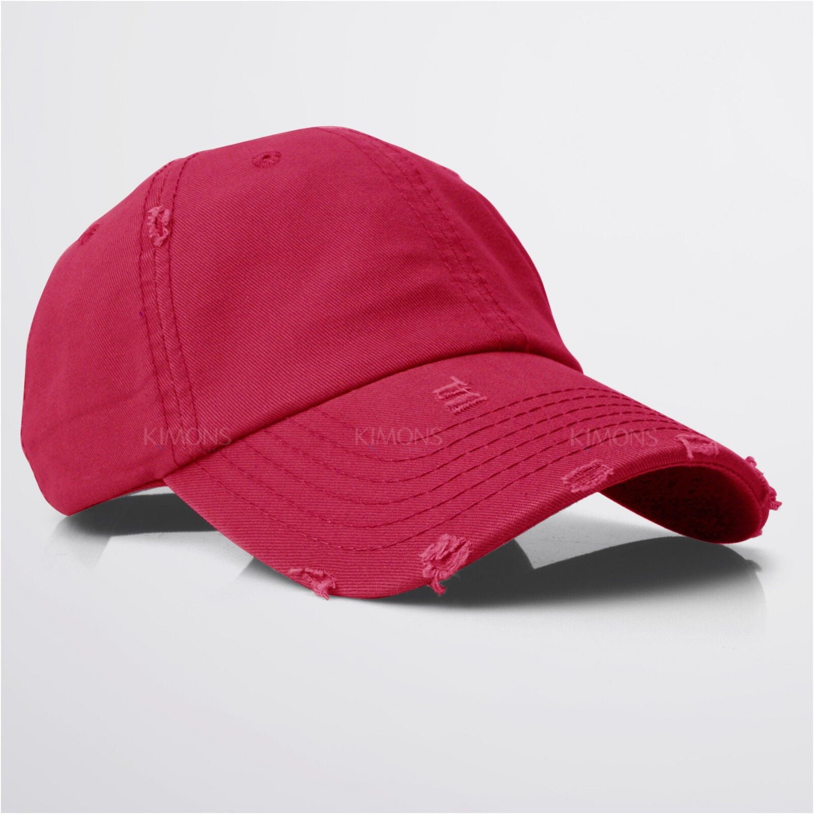 Adelaide Intimidatie is meer dan Vintage Distressed 100% Cotton Solid Polo Denim Baseball Cap Hat Ball Dad  Washed, 10-RED - Walmart.com
