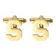 thumbnail image 1 of Gemelos Iniciales Uxcell, Gemelos Clásicos de Acero Inoxidable para Hombres, Regalos de Bodas y Cumpleaños, Tono Dorado, 1 of 6